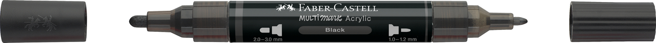 MARKER ACRILIC MULTIMARK CUL. 199 NEGRU FABER-CASTELL - imagine 3