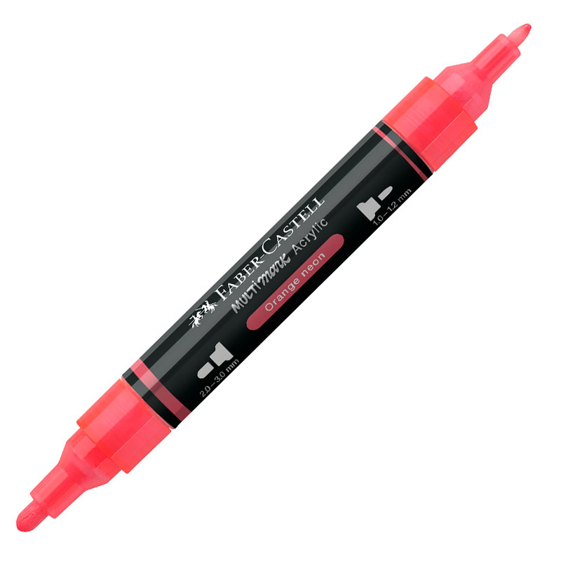 MARKER ACRILIC MULTIMARK CUL. 255 PORTOCALIU NEON FABER-CASTELL