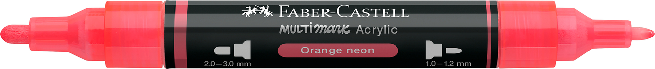 MARKER ACRILIC MULTIMARK CUL. 255 PORTOCALIU NEON FABER-CASTELL - imagine 2