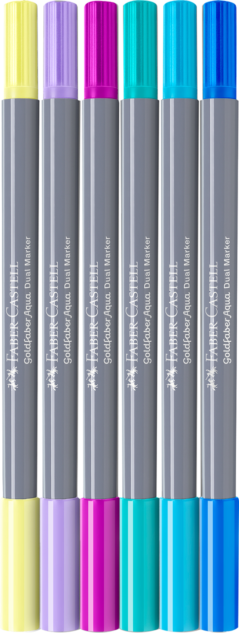 MARKER SOLUBIL 2 CAPETE SET 6 BUCATI TROPICAL COLLECTION SCOICI GOLDFABER FABER-CASTELL - imagine 3