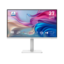 Monitor IPS LED MSI 27" Modern MD272UPHW, UHD (3840 x 2160), HDMI, DisplayPort, Boxe, Pivot (Alb) "Modern MD272UPHW" (timbru verde 7 lei)