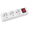 Prelungitor cu 3 prize, cablu 3 metri, cu intrerupator, Office Products - alb