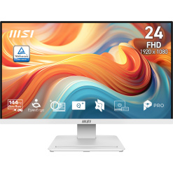 Monitor MSI PRO MP241W E14V, VA, 23.8", Full HD, 1920 x 1080, HDMI, DisplayPort, 144Hz, 1 ms, Alb "PRO MP241W E14V" (timbru verde 7 lei)