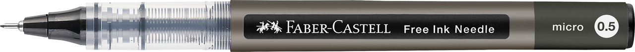 ROLLER FREE INK NEEDLE 0.5MM NEGRU FABER-CASTELL - imagine 2