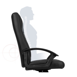 Alternative view of SCAUN BIROU EXECUTIVE IMITATIE PIELE, SIST ROTI NYLON 4514 DELI