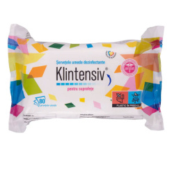 SERVETELE UMEDE DEZINFECTANTE SUPRAFETE 80BUC KLINTENSIV