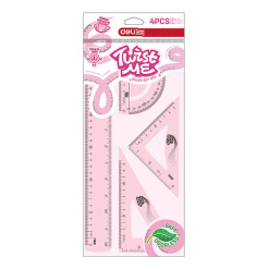 Alternative view of SET GEOMETRIE 4 PIESE FLEXIBIL TWIST ME COLOR (RIG30CM, ECH*2, RAP) DELI