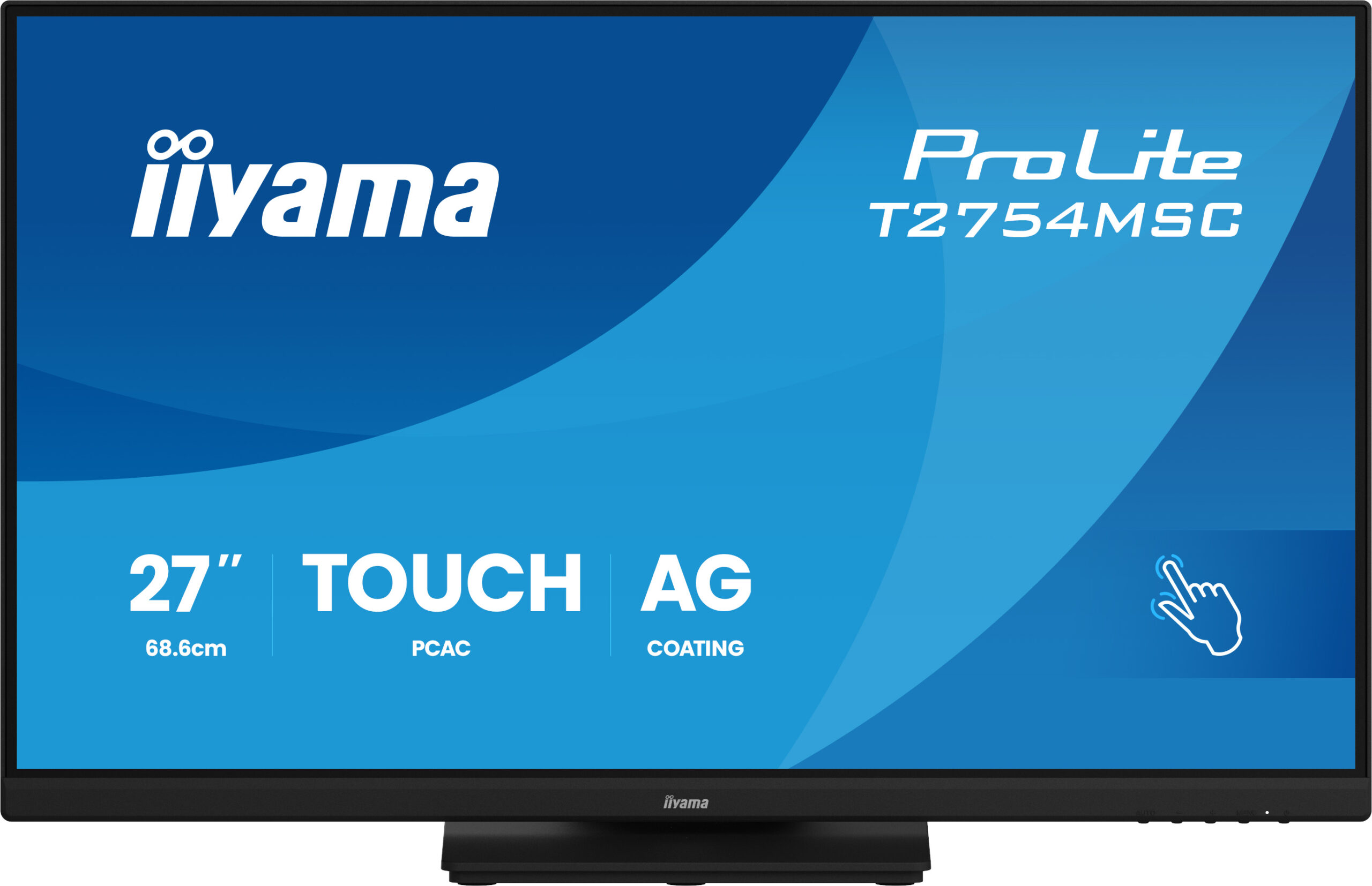 IIYAMA Monitor TOUCH T2754MSC-B2AG InCell PCAP 10pt touchscreen IPS 1920x1080 83Hz, 16:9, 300cd, 1000:1, 4ms, landscape, face-up "T2754MSC-B2AG" (timbru verde 7 lei) - imagine 3