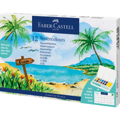 ACUARELE 12 CULORI TROPICAL CREATIVE STUDIO FABER-CASTELL