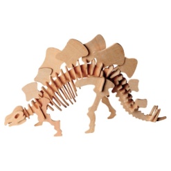 Alternative view of Puzzle lemn 3D - Dinozaur Stegosaurus, 2 foi, Colorarte, J002-2