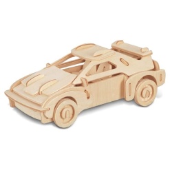 Alternative view of Puzzle lemn 3D - Supercar Ferrari, 2 foi, Colorarte, P065A/HR201