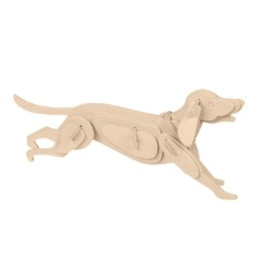 Alternative view of Puzzle lemn 3D - Caine, 2 foi, Colorarte, M011A-2/HS1028-2