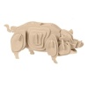 Puzzle lemn 3D - Porc, 2 foi, Colorarte, HS1049-2 - imagine 2