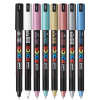 Marker UNI Posca PC-1MR, varf fin metalic, 0.7mm, set 8 culori metalizate - imagine 2