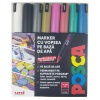 Marker UNI Posca PC-1MR, varf fin metalic, 0.7mm, set 8 culori metalizate - imagine 3
