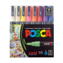 Alternative view of Marker UNI Posca PC-3M, varf rotund, 0.9-1.3mm, set 16 culori