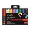 Marker UNI Posca PC-8K, varf tesit, 8.0mm, set 8 culori