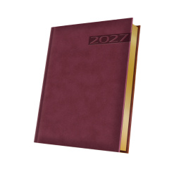 AGENDA DATATA A5 352PAG PREMIUM DELUXE TEANO COPERTA PIELE SINTETICA BORDO FOLIO AURIU 2027