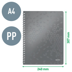 Alternative view of CAIET BIROU SPIRA A4 ARITMETICA MOV COPERTA PP WOW LEITZ