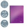 CAIET BIROU SPIRA A5 ARITMETICA MOV COPERTA PP WOW LEITZ - imagine 3