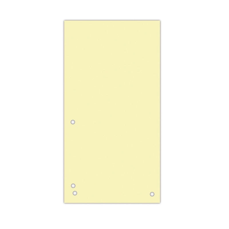Separatoare carton pentru biblioraft, 190 g/mp, 105 x 235mm, 100/set, DONAU Duo - galben