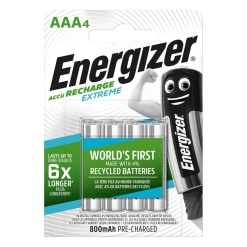 Acumulatori ENERGIZER Extreme AAA, R3, 1.2V, 800 mAh, 4 buc/set