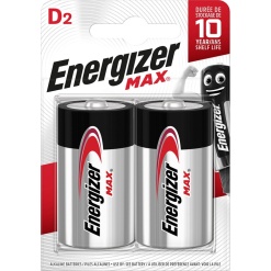 Baterii ENERGIZER Max D, LR20, 1,5V, 2 buc/set, dureaza cu 50% mai mult decat cele alkaline
