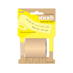 Rezerva notes autoadeziv in rola, pentru dispenser, 50 mm x 10 m, Stick'n - kraft