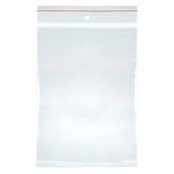 Pungi plastic cu fermoar pt sigilare, 100x200mm, 40microni, 100buc/set, Office Products-transparente