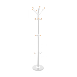 Cuier metalic 14 agatatori, baza din marmura, suport umbrele, Office Products Gotteborg - argintiu
