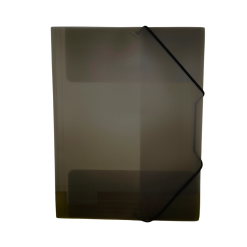 Mapa din plastic cu elastic pe colturi, latime 40mm, 800 microni, Optima - fumuriu