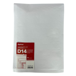 Plic antisoc D14, 200x275mm - ext., 180x265mm - int., lipire siliconica, 10 buc/set, Optima - alb