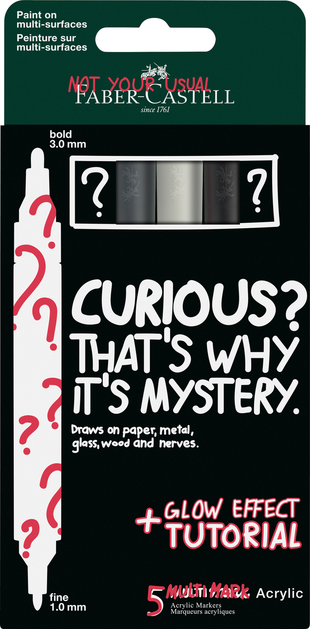 BLISTER 5 MARKERE ACRILICE MULTIMARK MYSTERY SET 2 FABER-CASTELL