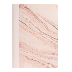 CAIET BIROU A5 96 FILE 80G DICTANDO COPERTA IMITATIE PIELE NATURAL FLUIDS ROZ NUSIGN DELI