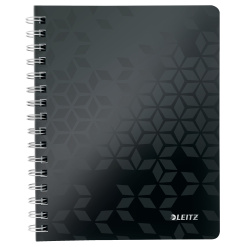 CAIET BIROU SPIRA A5 ARITMETICA NEGRU COPERTA PP WOW LEITZ