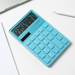 Alternative view of CALCULATOR BIROU 12 DIG BLEU NUSIGN DELI