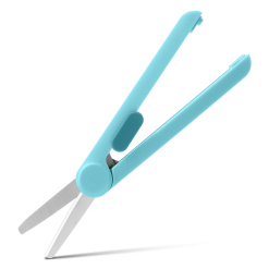 FOARFECA BIROU 16CM TELESCOPICA BLEU CYAN NUSIGN DELI