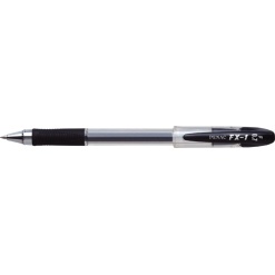Pix cu gel PENAC FX-1, rubber grip, 0.7mm, con metalic, corp transparent - scriere neagra