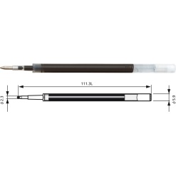 Rezerve cu gel PENAC GBR3, 2 buc/set, 0.7mm, pentru Inketti, FX-7, CCH-3 gel - neagra