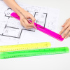 RIGLA 30CM TRANSPARENTA COLOR PIONEER DELI - imagine 4