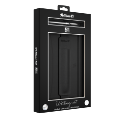 SET CADOU BLACK - CONTINE SIGNATURE A5 NEGRU + ETUI NEGRU + PIX JAZZ NOBLE SILVER